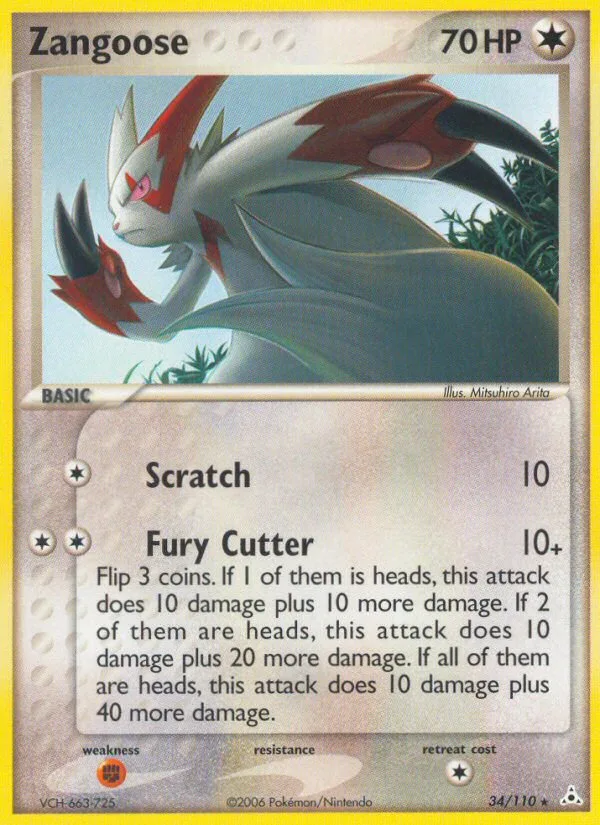 Zangoose #34 EX Holon Phantoms Pokemon card