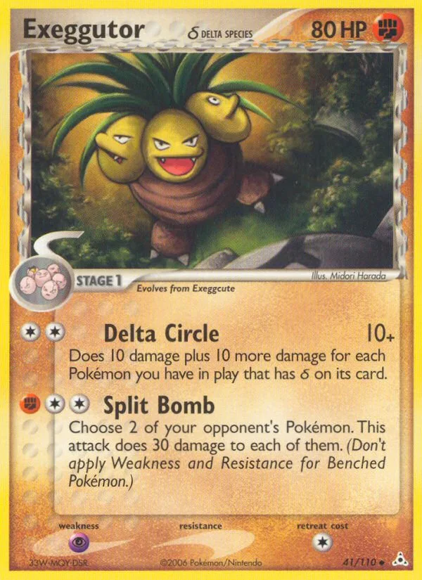 Exeggutor δ #41 EX Holon Phantoms Pokemon card