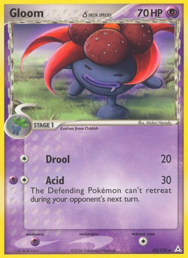Gloom δ EX Holon Phantoms card