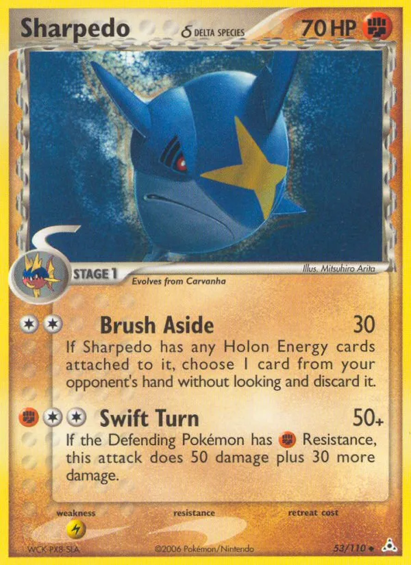Sharpedo δ #53 EX Holon Phantoms Pokemon card