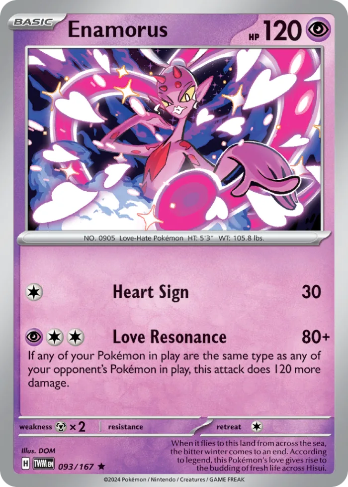 Enamorus #93 Twilight Masquerade Pokemon card