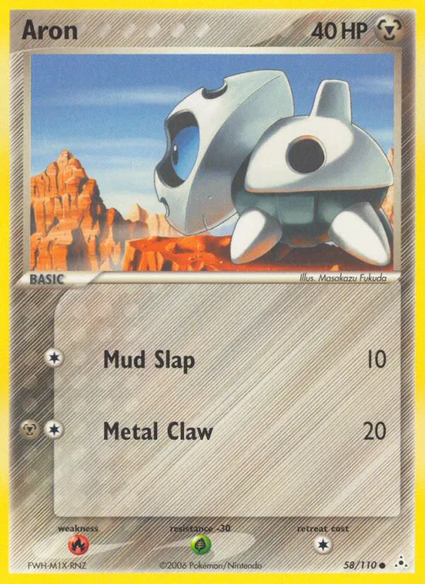 Aron #58 EX Holon Phantoms Pokemon card