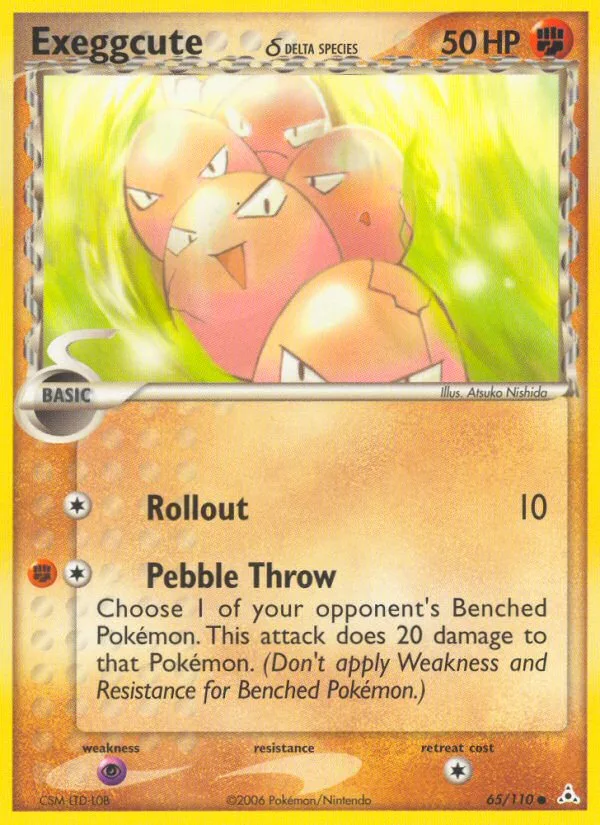 Exeggcute δ #65 EX Holon Phantoms Pokemon card
