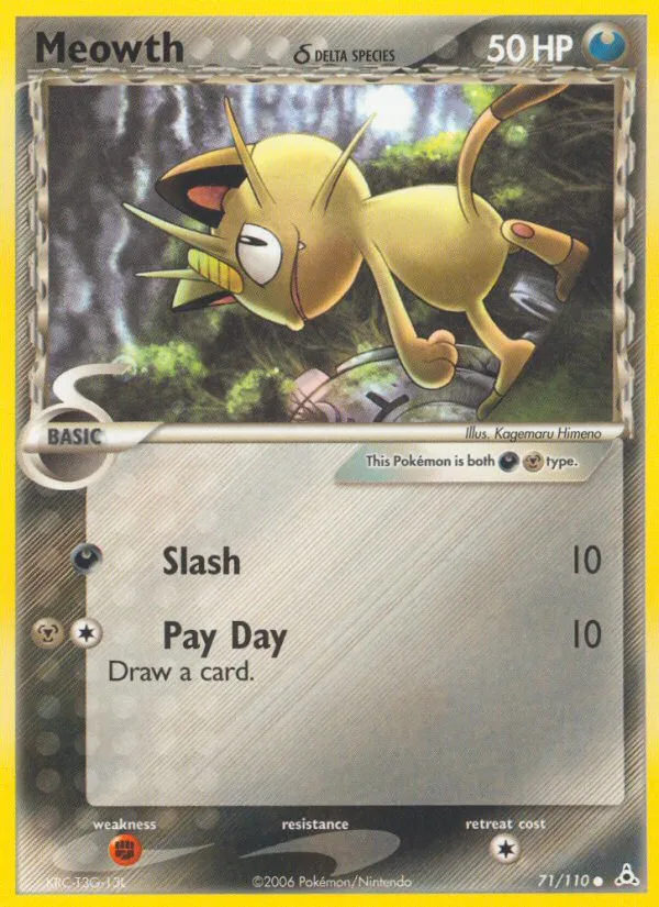 Meowth δ EX Holon Phantoms card