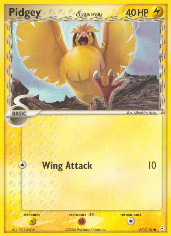 Pidgey δ #77 EX Holon Phantoms Pokemon card