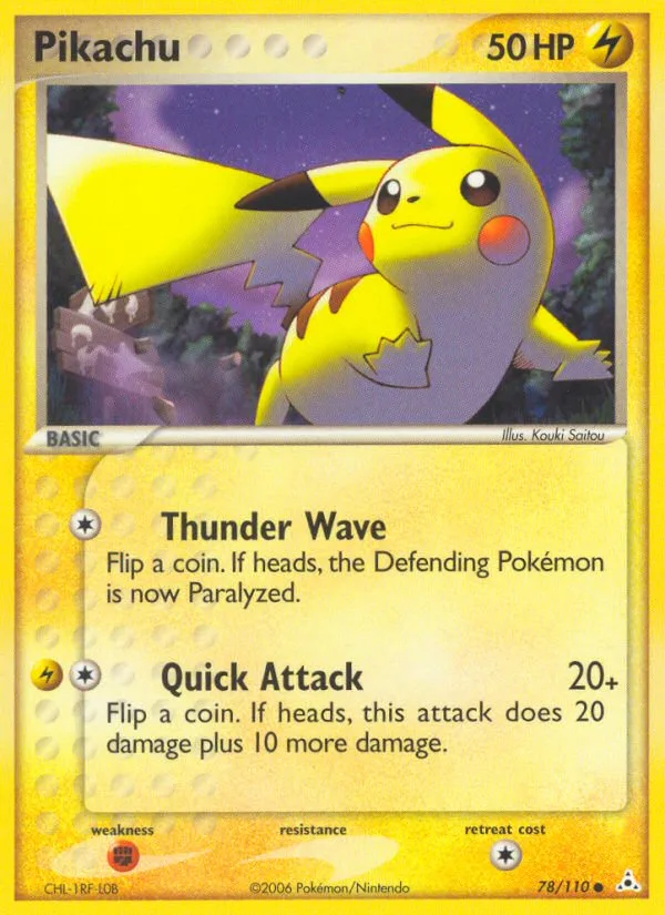 Pikachu #78 EX Holon Phantoms Pokemon card