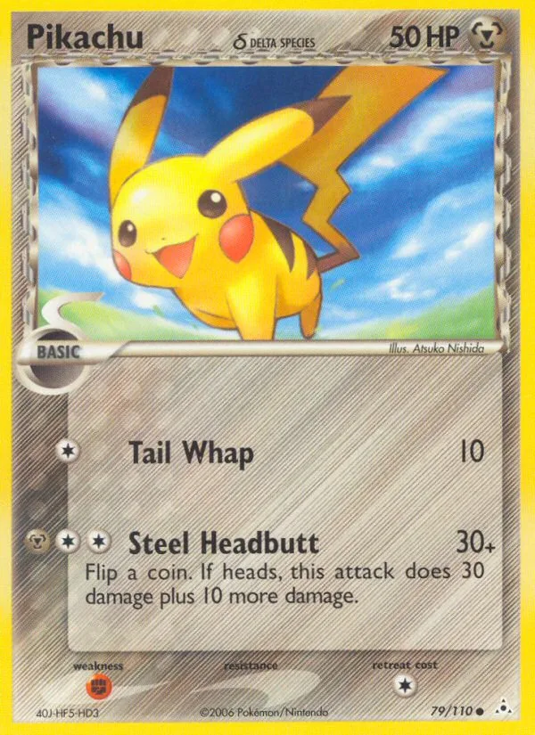 Pikachu δ #79 EX Holon Phantoms Pokemon card