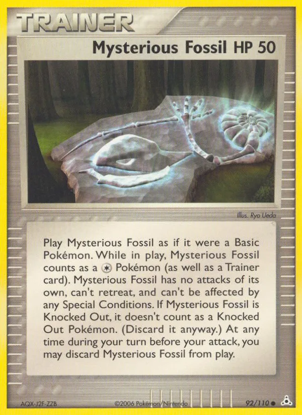 Mysterious Fossil #92 EX Holon Phantoms Pokemon card