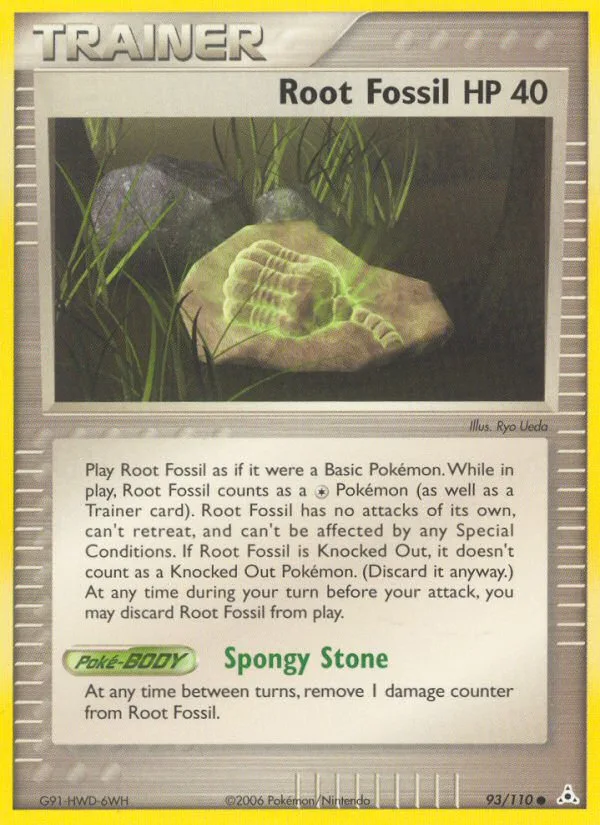 Root Fossil #93 EX Holon Phantoms Pokemon card