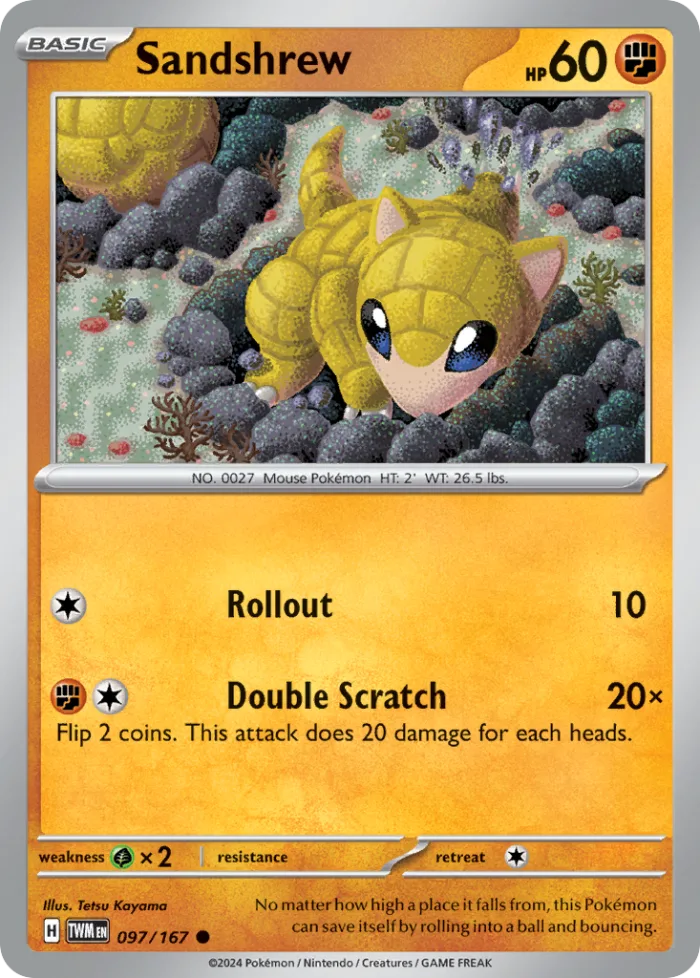 Sandshrew #97 Twilight Masquerade Pokemon card