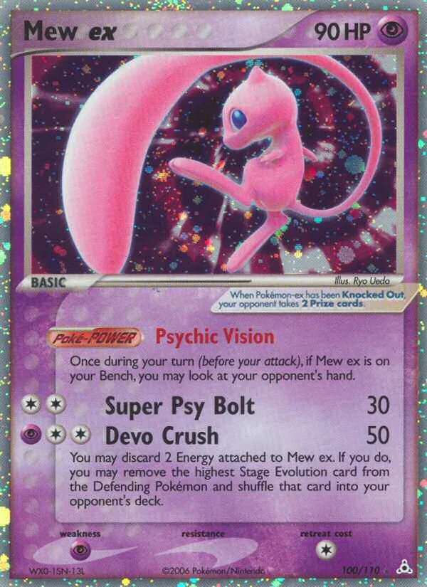 Mew ex #100 EX Holon Phantoms Pokemon card