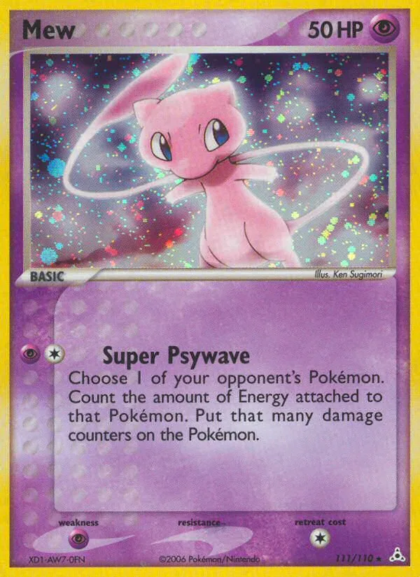 Mew #111 EX Holon Phantoms Pokemon card