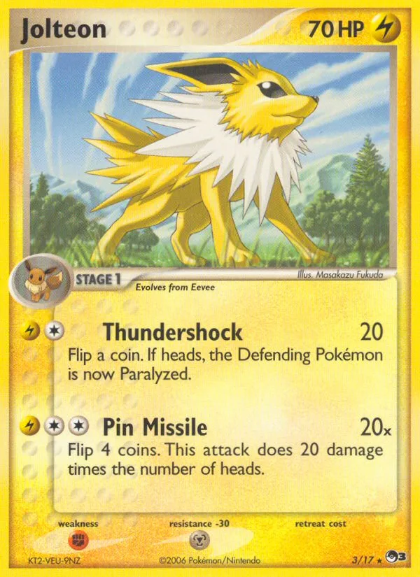 Jolteon #3 POP Series 3 Pokemon card
