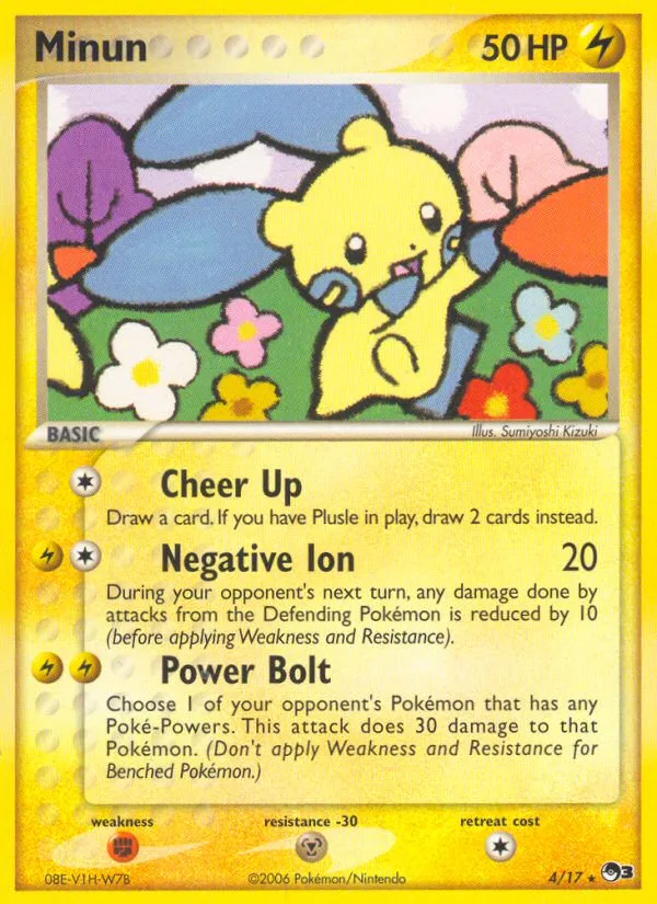 Minun #4 POP Series 3 Pokemon card