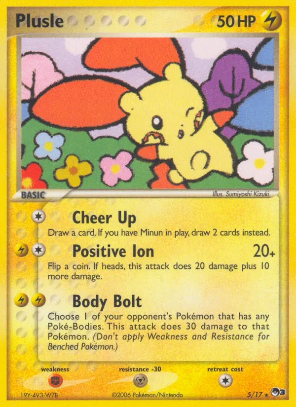 Plusle #5 POP Series 3 Pokemon card