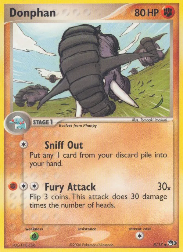 Donphan #8 POP Series 3 Pokemon card