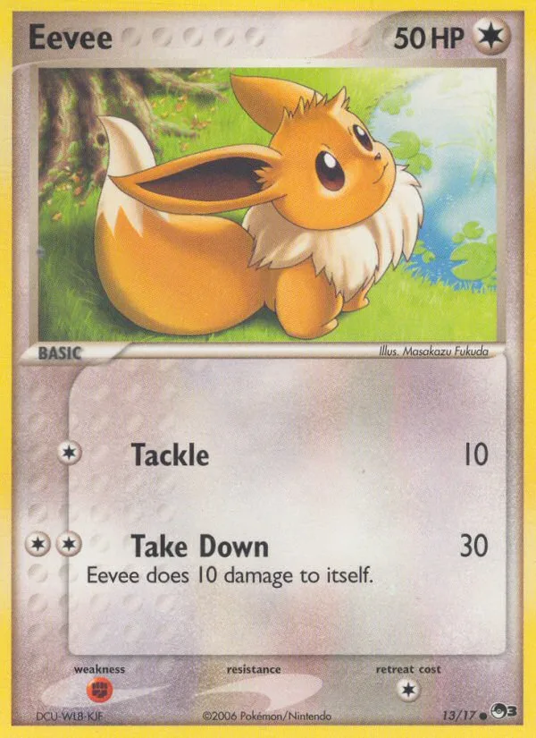 Eevee #13 POP Series 3 Pokemon card