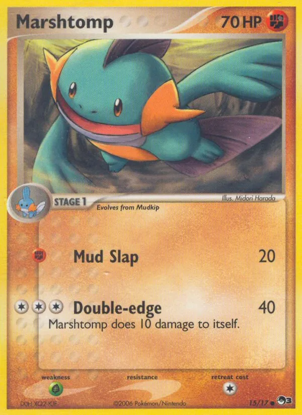 Marshtomp #15 POP Series 3 Pokemon card
