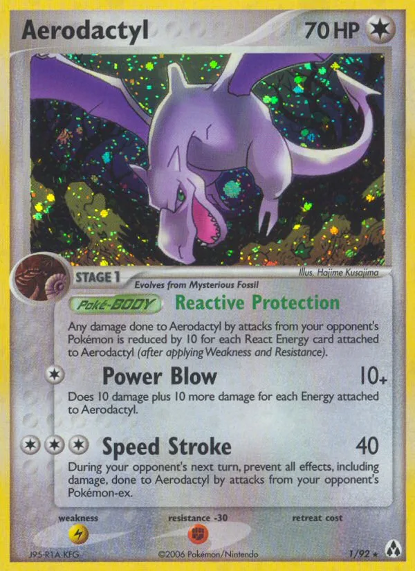 Aerodactyl #1 EX Legend Maker Pokemon card