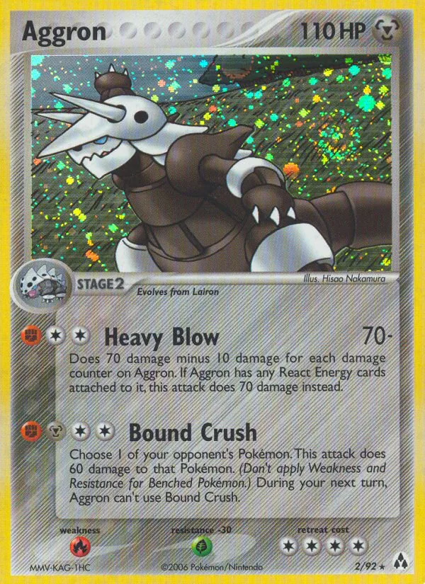 Aggron #2 EX Legend Maker Pokemon card