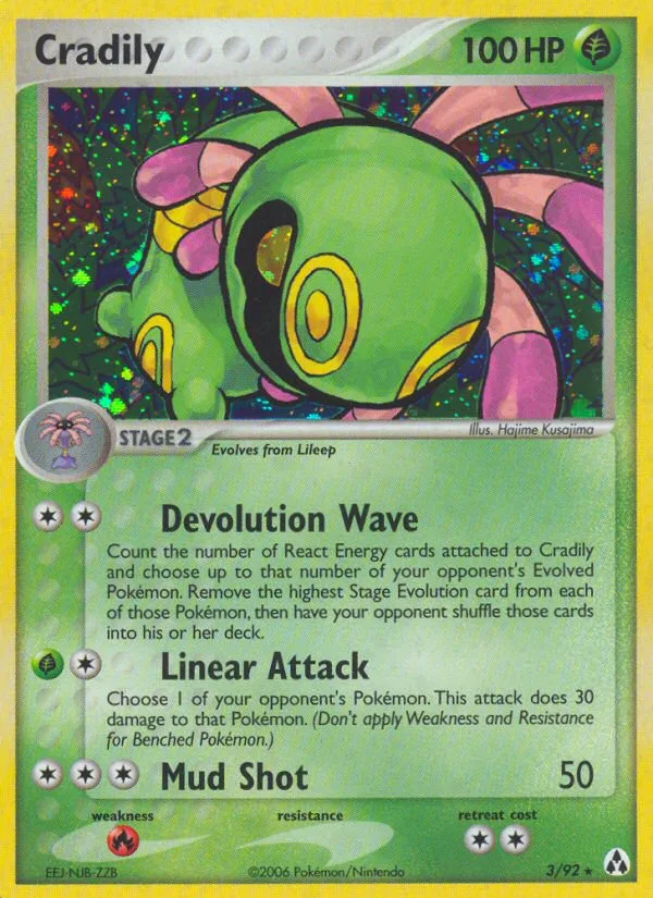 Cradily #3 EX Legend Maker Pokemon card