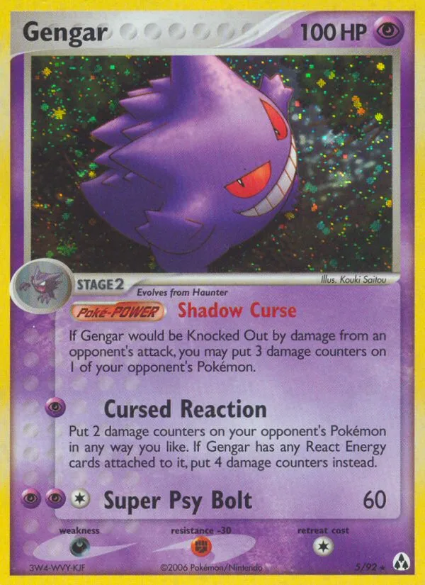 Gengar #5 EX Legend Maker Pokemon card
