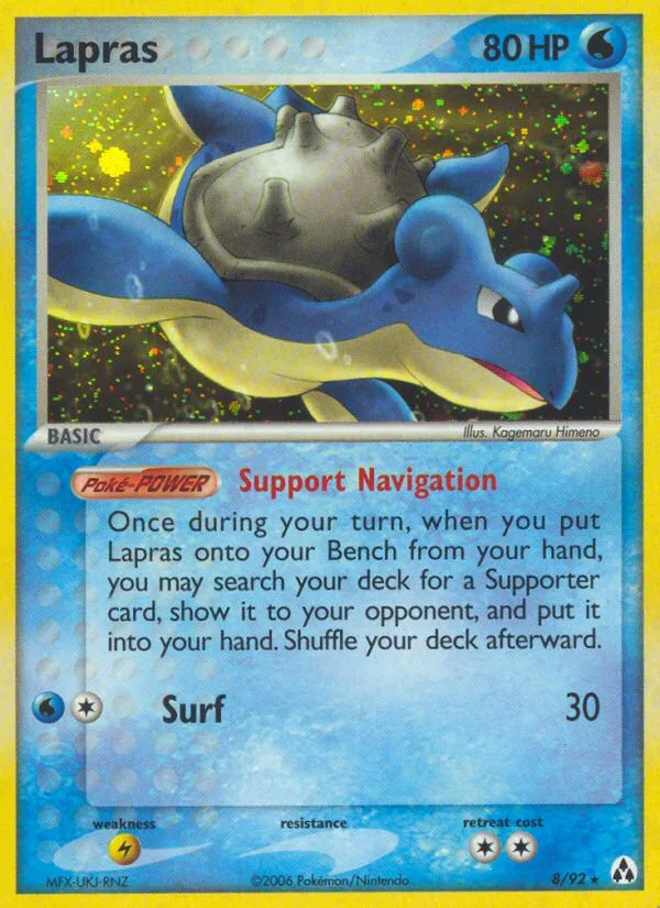 Lapras #8 EX Legend Maker Pokemon card