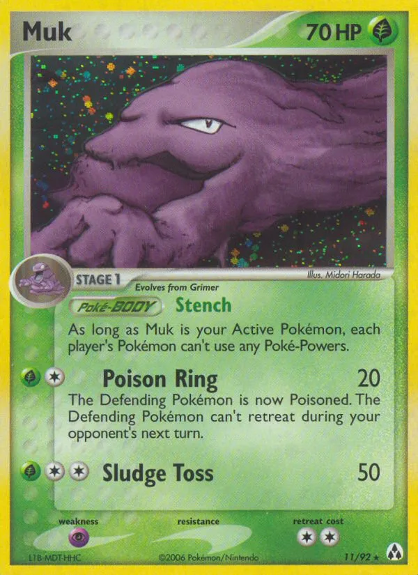 Muk #11 EX Legend Maker Pokemon card