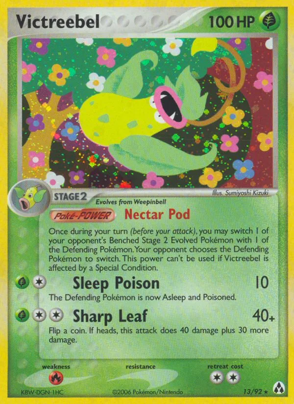 Victreebel #13 EX Legend Maker Pokemon card
