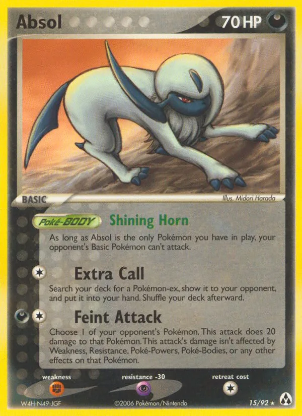 Absol #15 EX Legend Maker Pokemon card