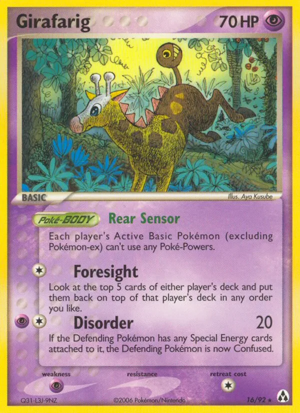 Girafarig #16 EX Legend Maker Pokemon card