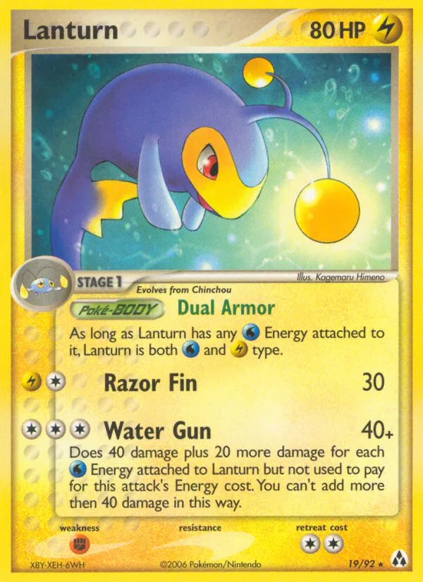 Lanturn EX Legend Maker card