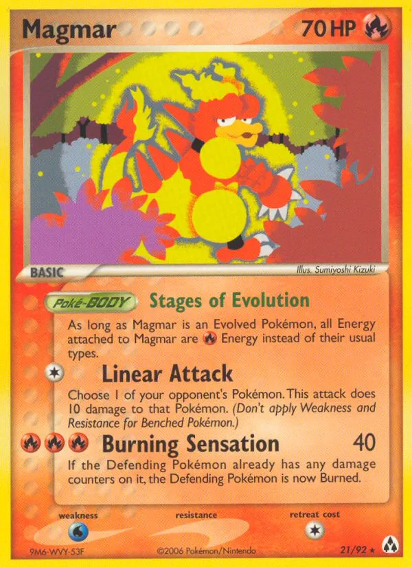 Magmar #21 EX Legend Maker Pokemon card