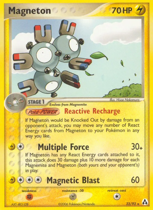 Magneton #22 EX Legend Maker Pokemon card