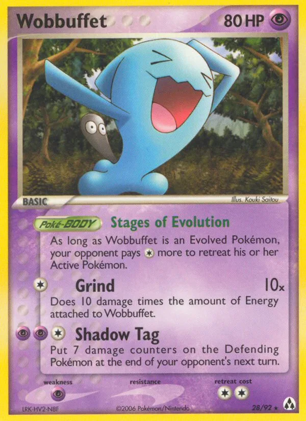 Wobbuffet #28 EX Legend Maker Pokemon card