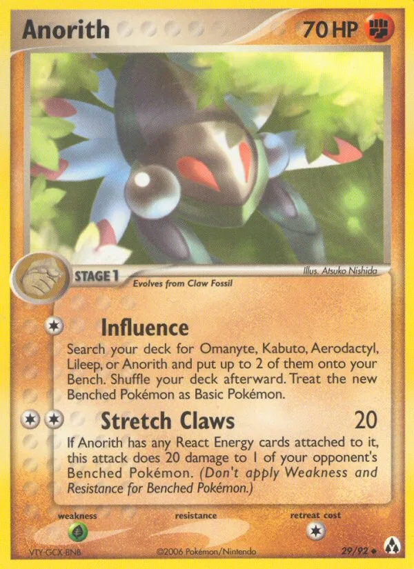 Anorith #29 EX Legend Maker Pokemon card