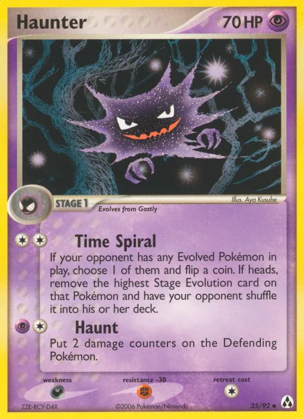 Haunter #35 EX Legend Maker Pokemon card