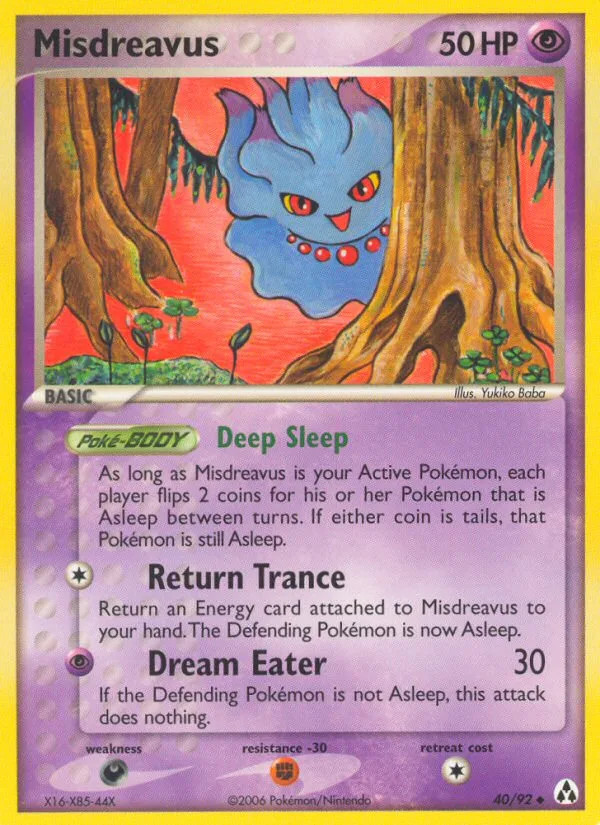 Misdreavus #40 EX Legend Maker Pokemon card