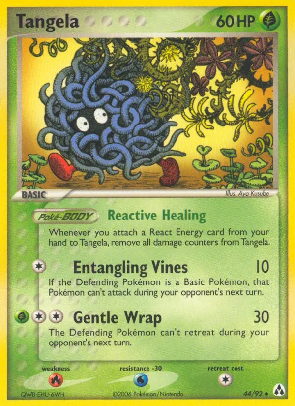 Tangela #44 EX Legend Maker Pokemon card