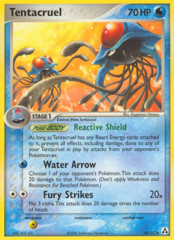 Tentacruel #45 EX Legend Maker Pokemon card