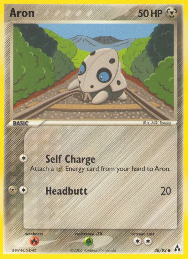 Aron #48 EX Legend Maker Pokemon card