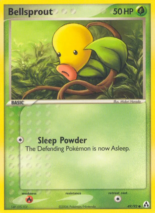 Bellsprout #49 EX Legend Maker Pokemon card