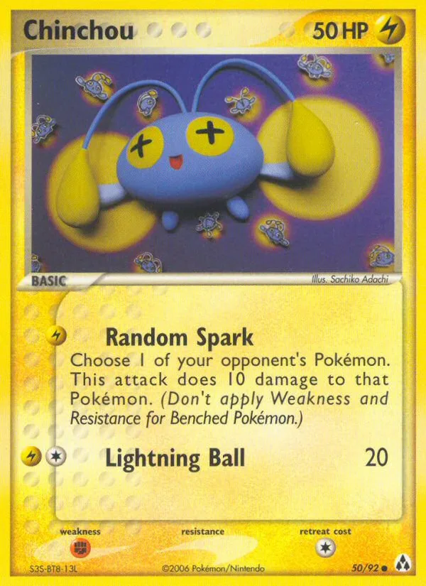 Chinchou #50 EX Legend Maker Pokemon card