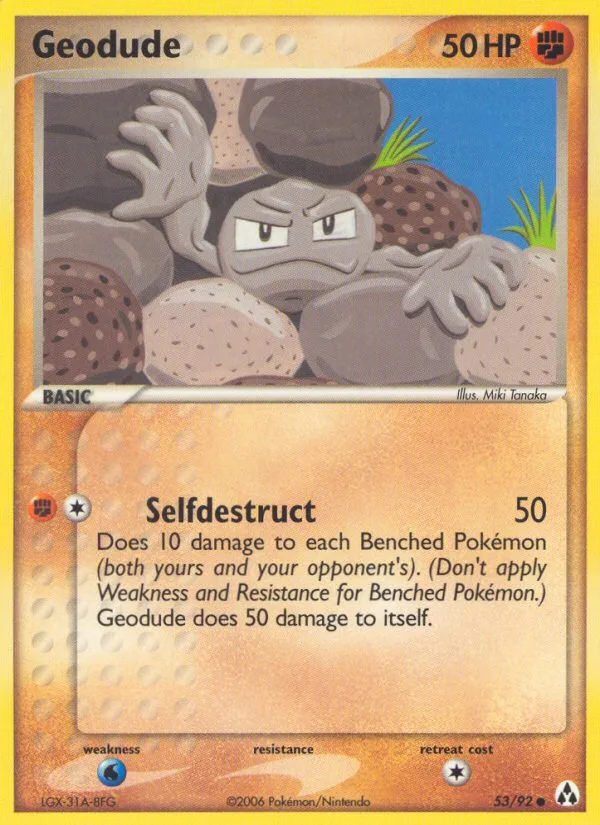 Geodude #53 EX Legend Maker Pokemon card