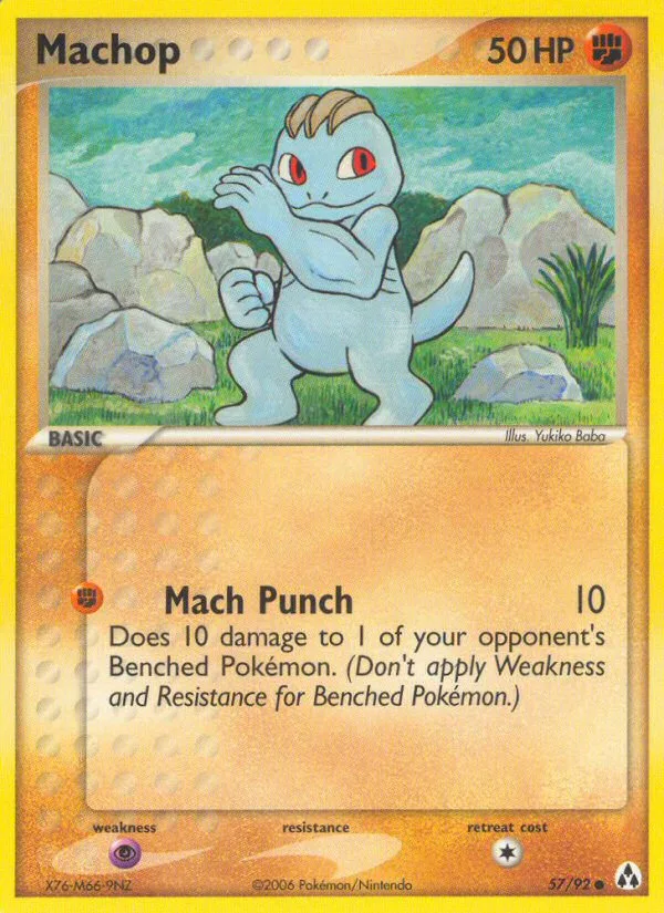 Machop #57 EX Legend Maker Pokemon card