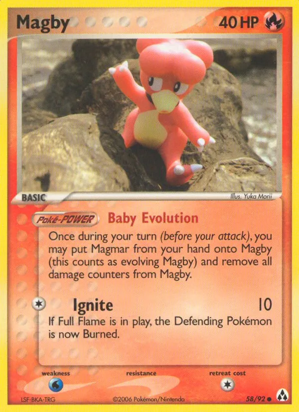 Magby #58 EX Legend Maker Pokemon card