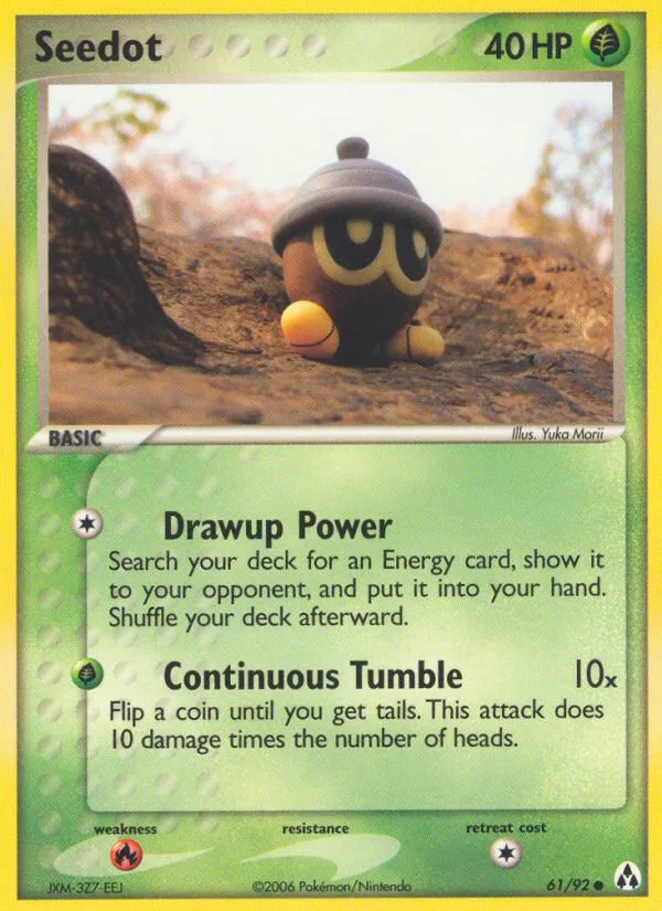 Seedot #61 EX Legend Maker Pokemon card