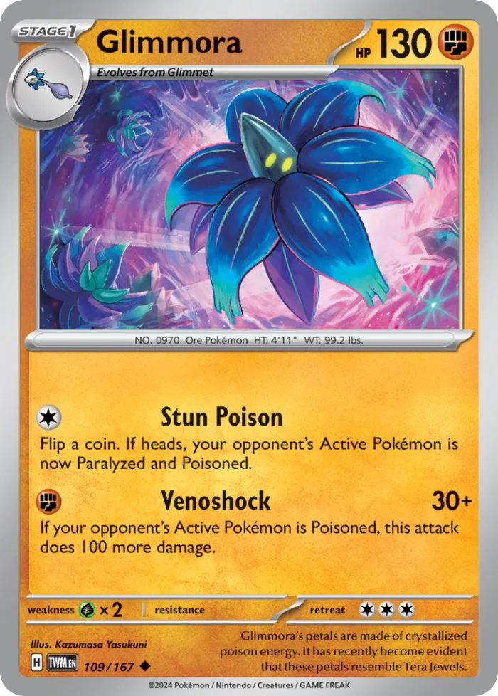 Glimmora #109 Twilight Masquerade Pokemon card