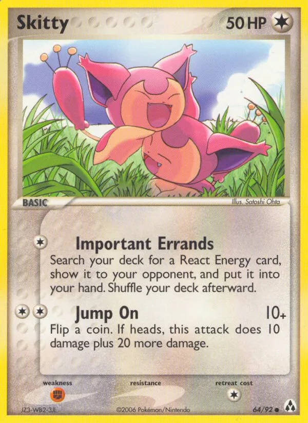 Skitty #64 EX Legend Maker Pokemon card