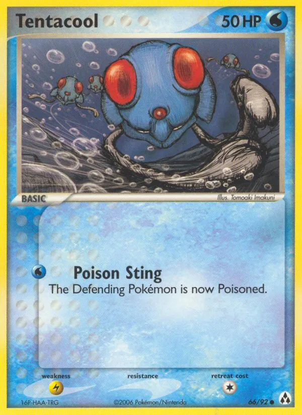 Tentacool #66 EX Legend Maker Pokemon card